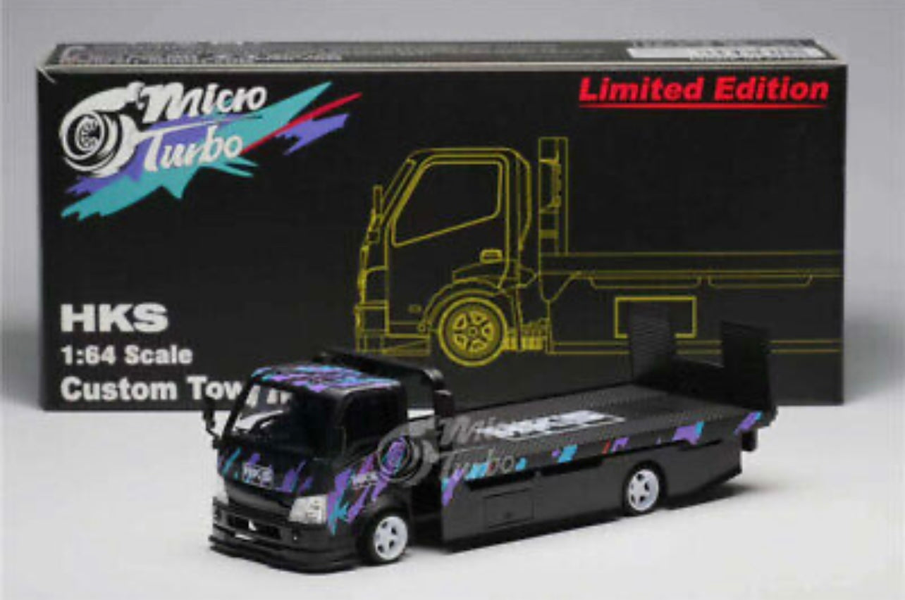 Peako X Micro Turbo 1:64 Custom Flatbed Tow HKS / Gulf Racing Limited