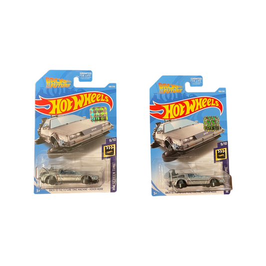 Hot Wheels 2019 Super Treasure Hunt Back To The Future Time Machine - Hover Mode Pair Factory Sealed