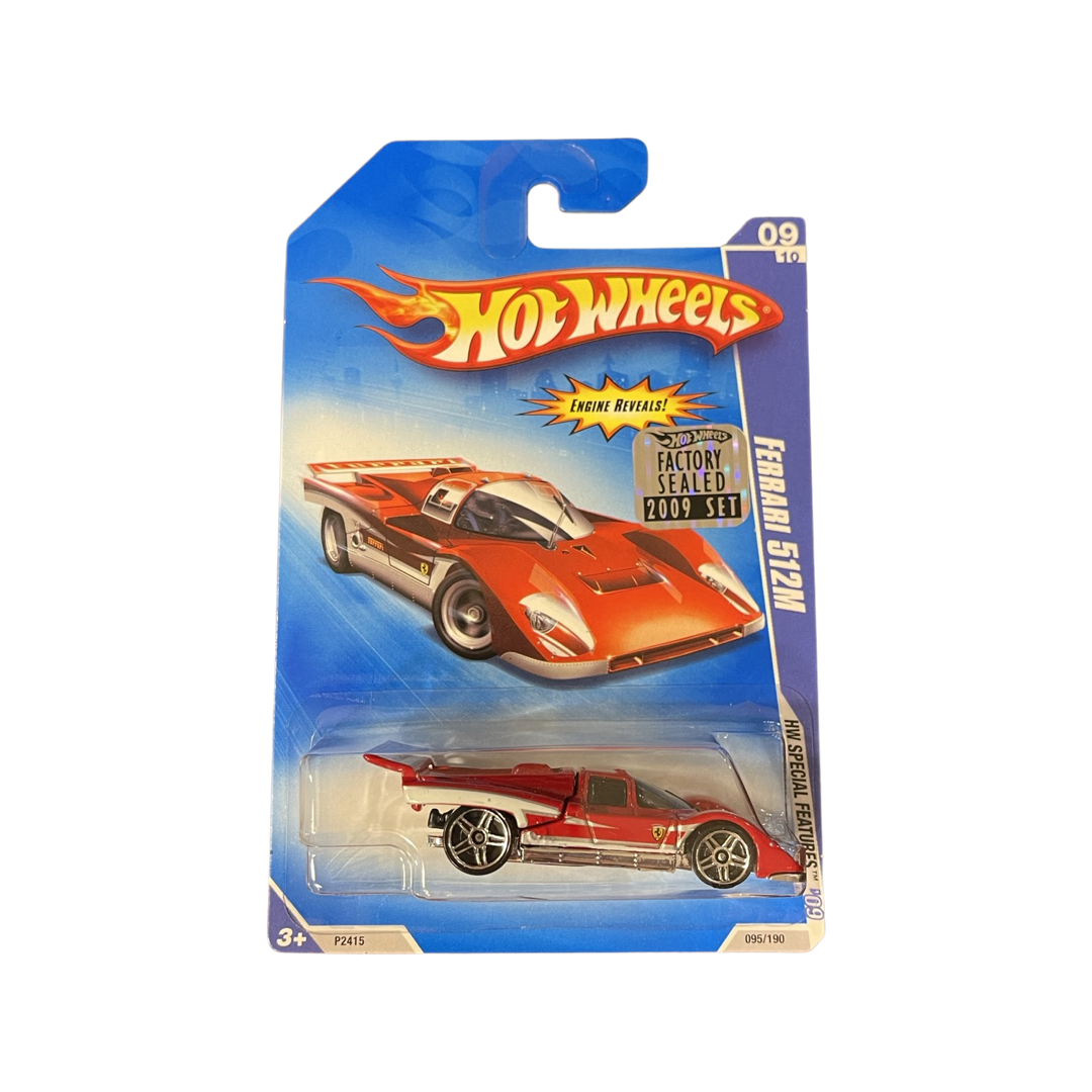 Hot Wheels 2009 Mainline Ferrari 512M Red Factory Sealed