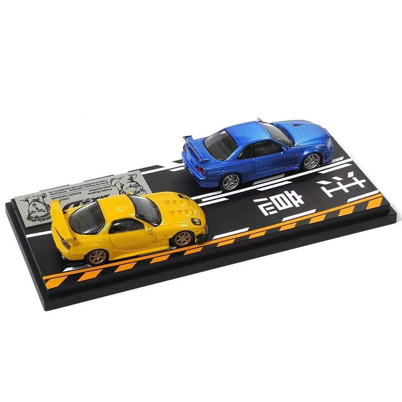 Modeler's64 Initial D Set Vol.8 Keisuke Takahashi Mazda RX7 FD3S VS Kozo Hoshino Nissan Skyline GTR BNR34