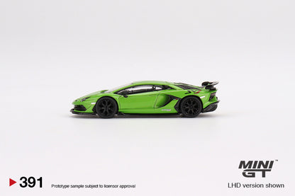 MiniGT 1:64 Lamborghini Aventador SVJ Verde Mantis MiJo Exclusive #391