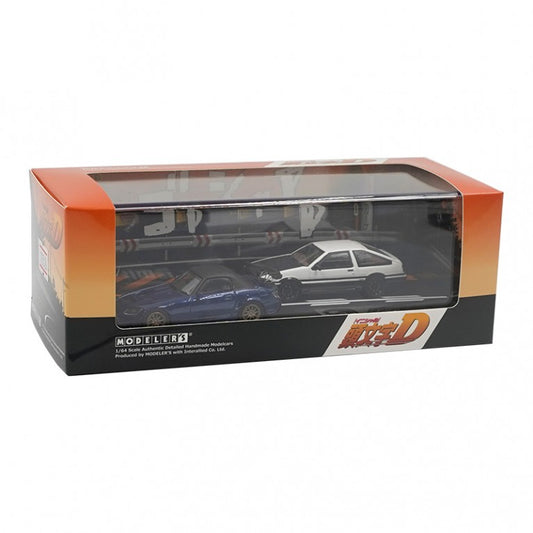 Modeler's64 Initial D Set Vol.7 Takumi Fujiwara Toyota Trueno AE86 vs Joujima Toshiya God Arm Honda S2000 AP1