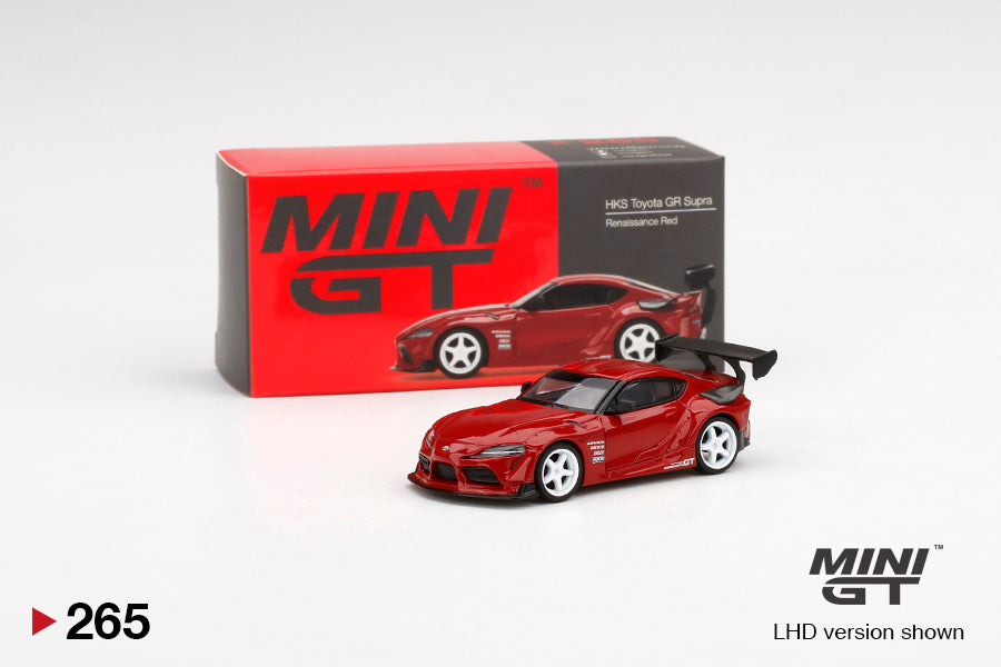 MiniGT HKS Toyota GR Supra Renaissance Red MiJo Exclusive #265