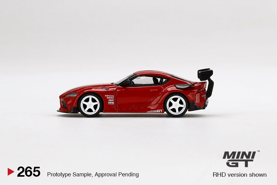 MiniGT HKS Toyota GR Supra Renaissance Red MiJo Exclusive #265