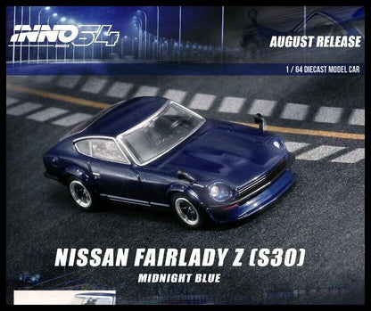 Inno64 1:64 Nissan Fairlady Z S30 Dark Blue Metallic / Midnight Blue