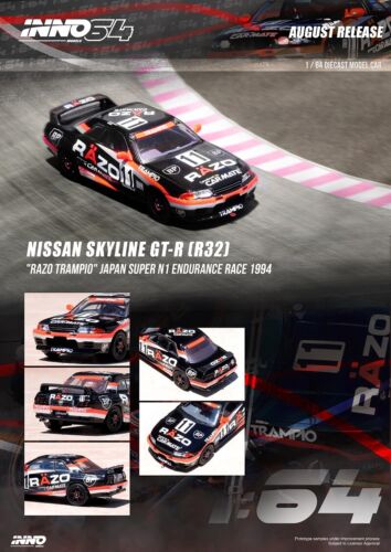 Inno64 1:64 Nissan Skyline GT-R R32 #11 Razo Trampio Japan Super N1 Endurance Race 1994