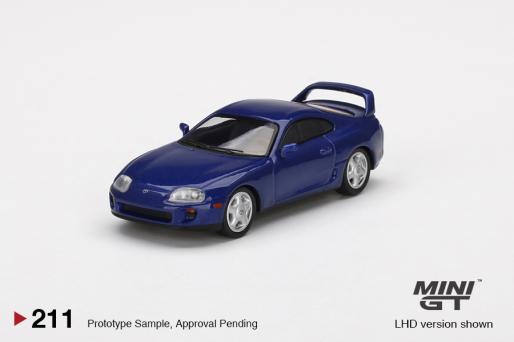 MiniGT Toyota Supra (JZA80) Blue Pearl Metallic MiJo Exclusive #211