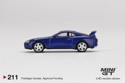 MiniGT Toyota Supra (JZA80) Blue Pearl Metallic MiJo Exclusive #211